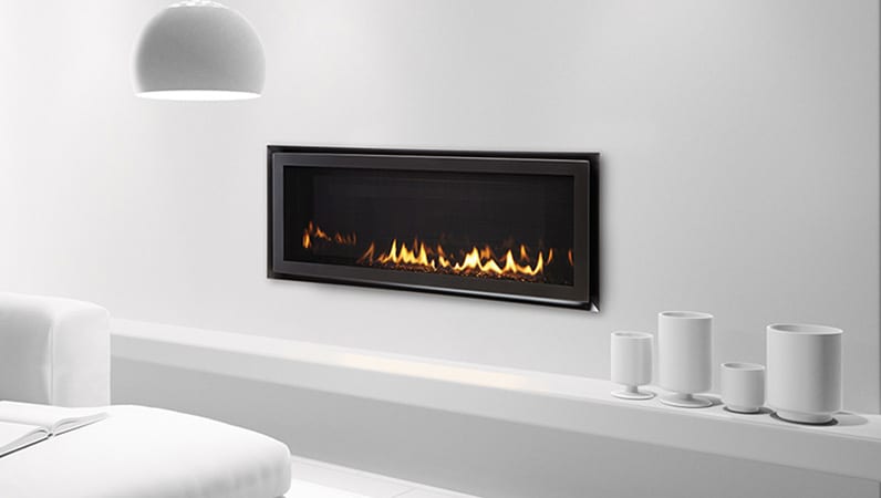 wall mounted gas fireplace