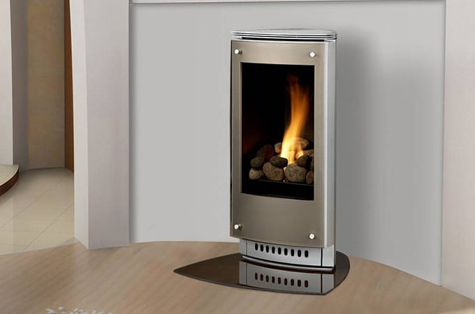 modern gas fireplace