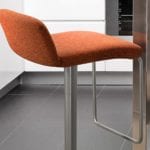 bar stool with low back rest